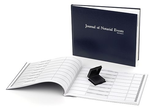 California Hard Cover Notary Journal with Thumbprint Pad