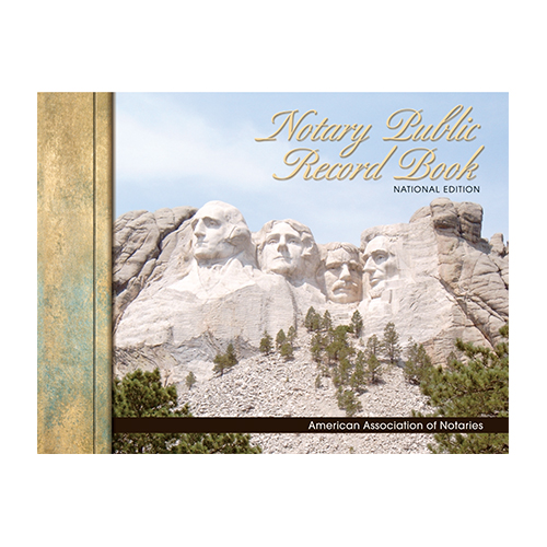 New York Notary Public Record Book (Journal) - Mount Rushmore Memorial Cover