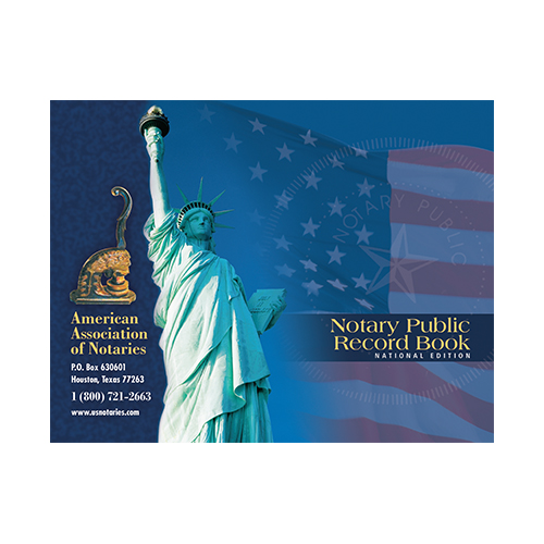 North Carolina Notary Public Record Book (Journal ) - Statue of Liberty Blue Cover