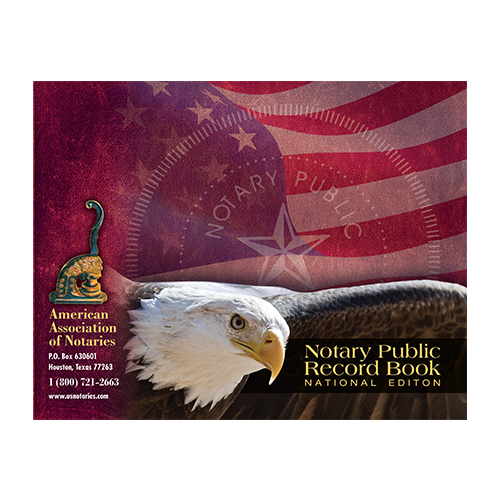 North Carolina Notary Public Record Book (Journal ) - Eagle & U.S. Flag Cover