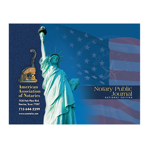 Wyoming Notary Public Record Book Journal Statue Of Liberty Blue Cover